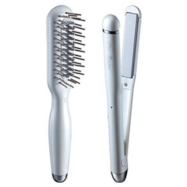 Karos Beauty Technology Dr. Beau Glister Brush & Iron, Portable Heat-resistant Pouch Included, Gift, Present, Glister Brush Iron (Diamond Pearl)