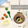 kathson Natural Coconut Shell Bird Nest,Hanging Coco Birds House,Parrots Hide...