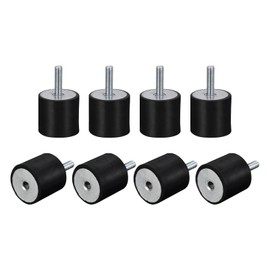 uxcell Rubber Mounts 12pcs M5 Male/Female Vibration Isolator Shock Absorber, for Garage Motor Air Compressor Car Boat Bobbins, D20mmxH15mm
