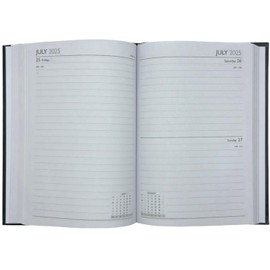 2025 Diary A4/A5/A6 Pastel Colour Fashion Diary Week to View, Day A Page Desk Diary (A6 Day A Page, Yellow)