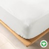 douceur d'intérieur, Biolina Fitted Sheet (140 x 190 cm) White,
