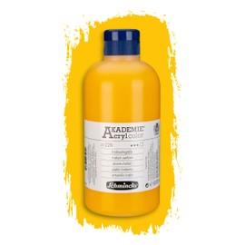 Schmincke - Akademie Acrylic Colour, Indian Yellow, 500 ml, 23226028, Fine Artist Acrylic Paint, Brilliant, Highly Lightfast and Cadmium-Free, for Acrylic Painting, Mixed Media