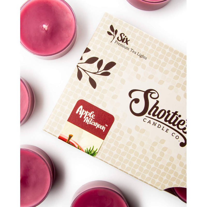Apple Afternoon Tealight Candles Multi Pack (12 Dark Red Highly