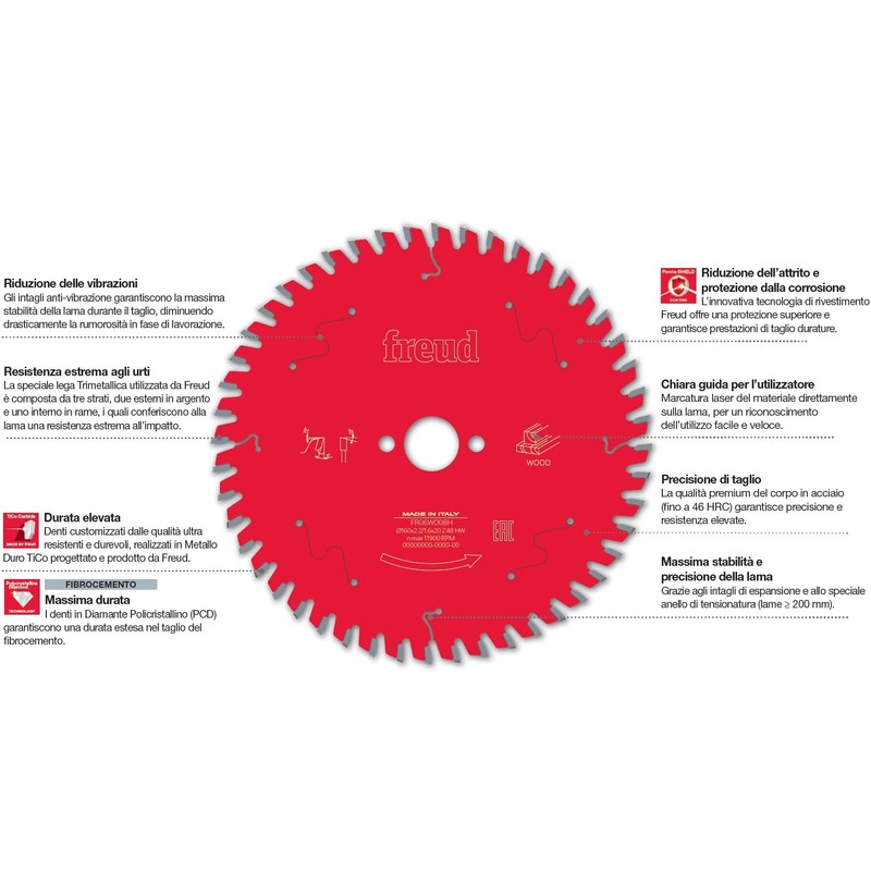 Freud FR13W007H 190mm x 30mm x 40T Wood Circular Saw