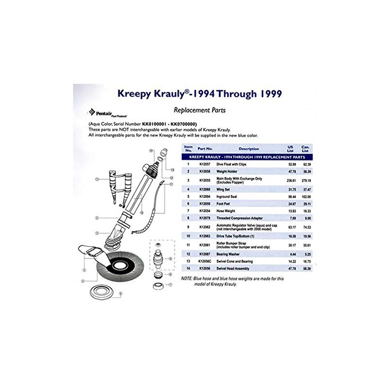 ATIE Pool Cleaner Swivel Cone Head Assembly for Pentair Kreepy