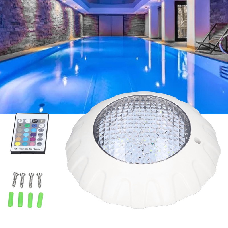 LED Pool Lights DC12V/38W with Remote IP68 Waterproof RGB Colorful
