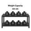 EXCEFUR Coffee Table with Storage Shelf, Rustic Wood and Metal