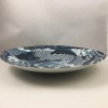 SET of 2 Japanese Dinner Dish Plates 10"D Porcelain Navy