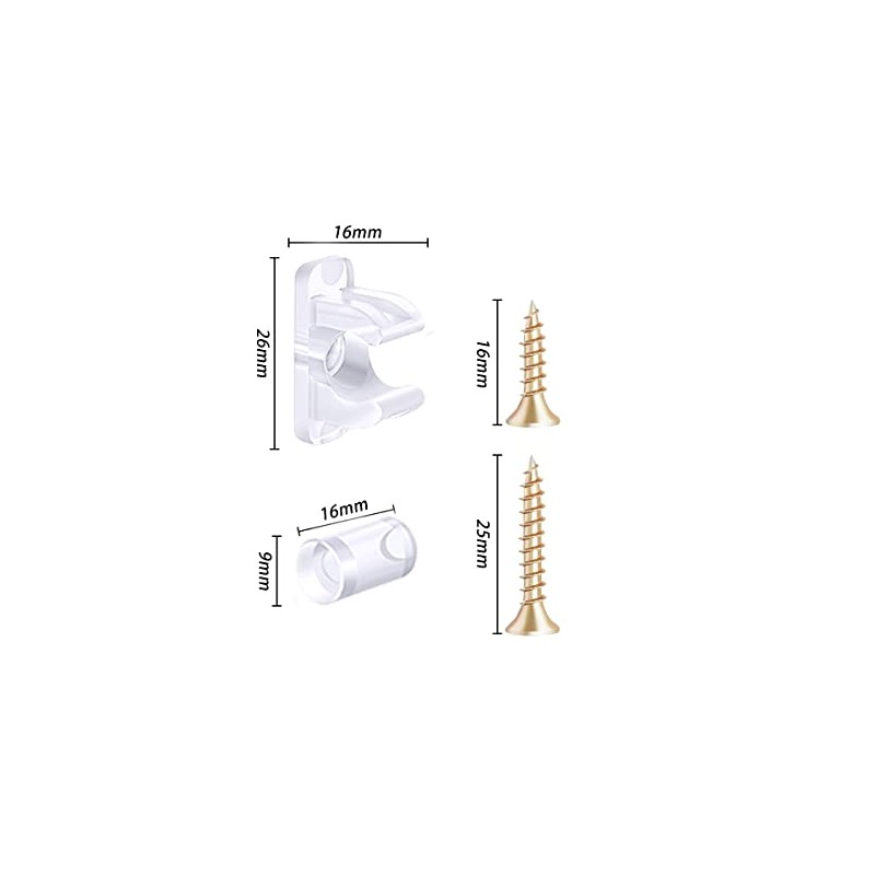 False Front Cabinet Clips, Hosrnovo 4 Pairs with Screws Reinforced