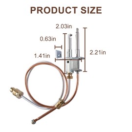 RMSPO Water Heater Pilot Assembly For Atwood 91603 (91214), Includes Pilot Thermocouple Kit, Propane Gas Water Heater Parts Fits for Dometic Atwood 91603 12" Replacement RV,Camper,Trailer Water Heater