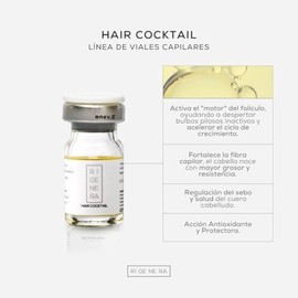Rigenera Hair Cocktail – Tratamiento Reestructurante para Cabello y Barba – Complejo Vitamínico B, Retinol y Niacinamida (5 x 5 ml) – Diseñado para Ap