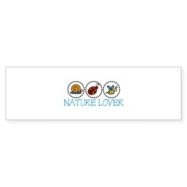 CafePress Nature Lover 10"x3" Rectangle Vinyl Bumper Sticker Car Decal