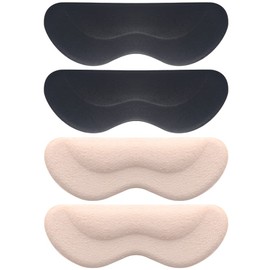 Shoe Blister Protection, Prevents Scrubbing and Punching, Heel Pads, Prevents Slipping, Size Adjustment, Prevents Shoe Ledges, Tape, Heel Protection, Goods, Abrasion Resistant (Black (2 Pieces per Pair) + Yellow (1 Pair x 2 Pieces)