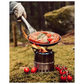 Stabilotherm Hunter Pan with Folding Handle, Open, for Camping