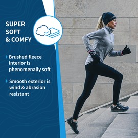 TrailHeads Women’s Running Gloves | Touchscreen Gloves | Power Winter Running Accessories - black/fast pink (small)