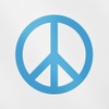 Transparent Decal Stickers Of Peace Sign Symbol Icon (Azure Blue)