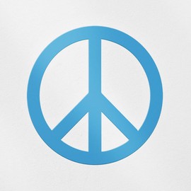 Transparent Decal Stickers Of Peace Sign Symbol Icon (Azure Blue) Premium Waterproof Vinyl Decal Stickers For Laptop Phone Accessory Helmet Car Window Mug Tuber Cup Door Wall De USCSKUS876886BE090622