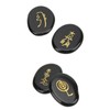 4Pcs Reiki Symbols Stones Smoother Surfaces Engraved Reiki Stones for