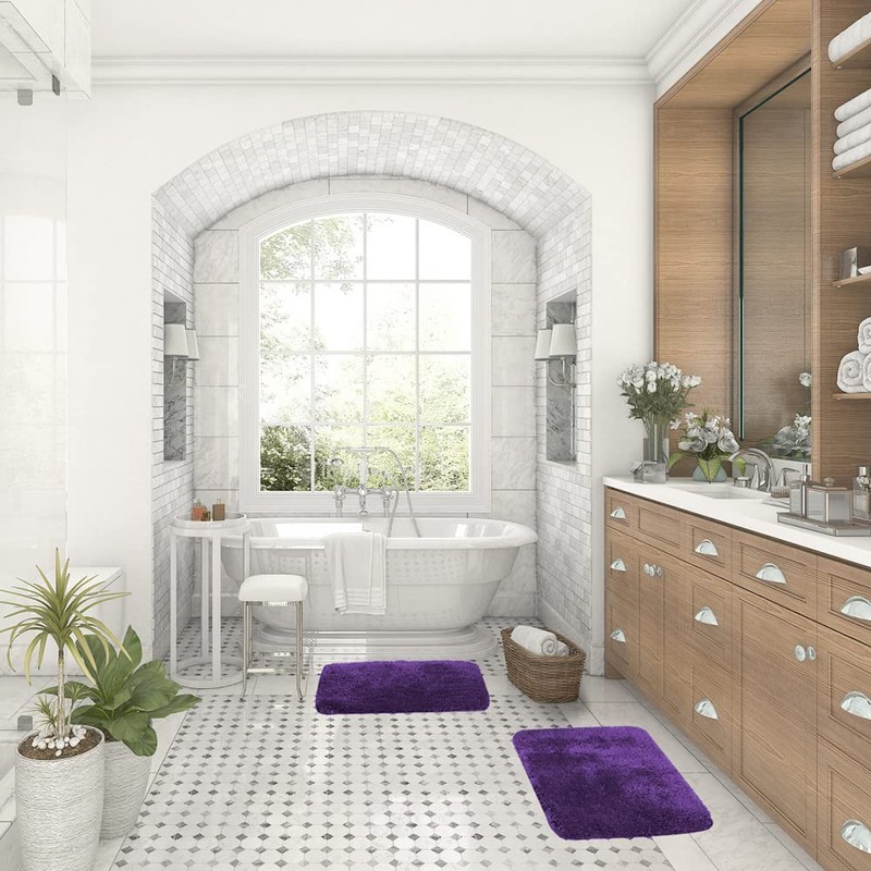 Walensee Shaggy 2 Piece Bath Rug Set, (20 x 32,