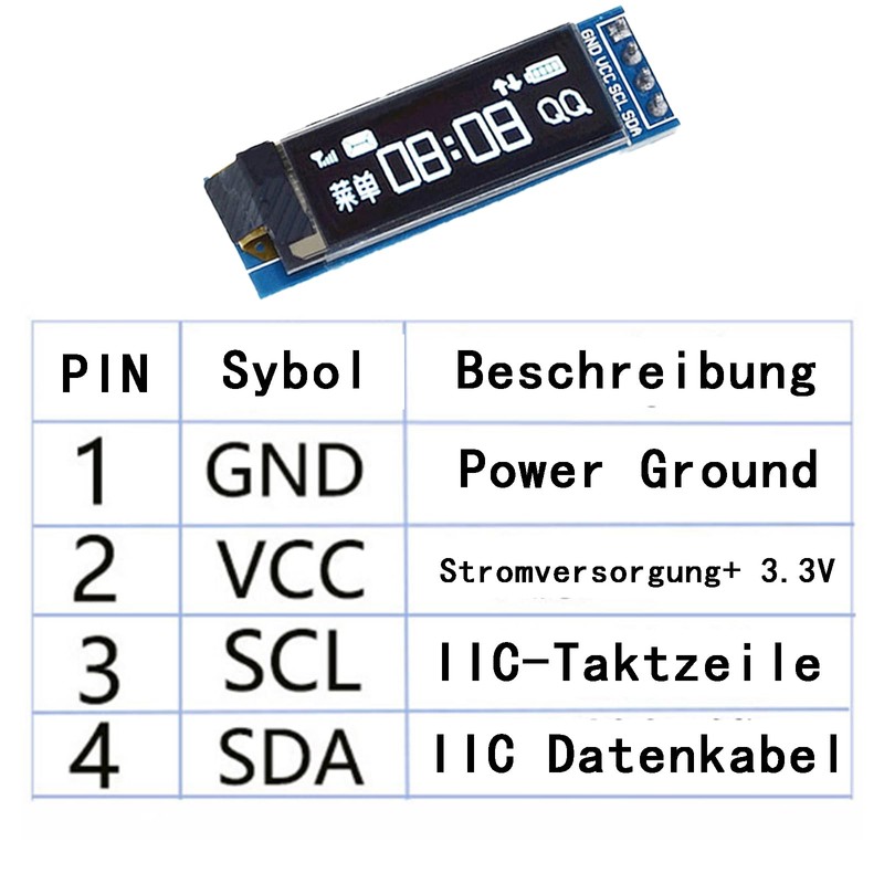 Pack of 3 0.91 Inch OLED LCD Display Module Screen