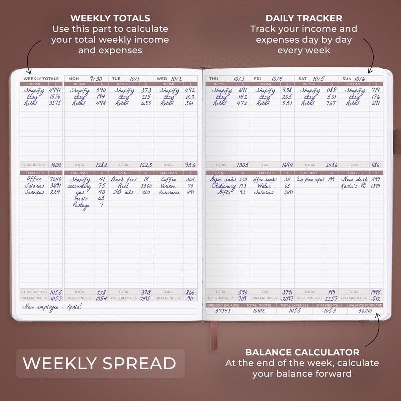 Clever Fox Income & Expense Tracker Large – Accounting &