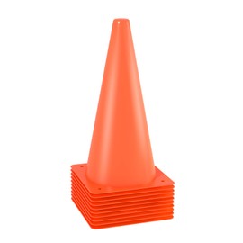 MDTMR 12 inch Soccer Training Cones for Outdoor Activity, Orange Traffic Cones,Plastic Sports Cones 10 Packs
