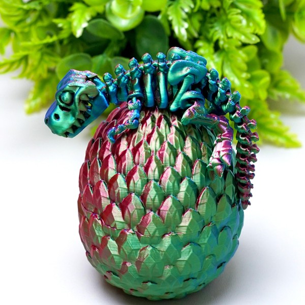 3D Printed Tyrannosaurus Rex Dinosaur egg,Flexible Realistic Articulated Animal Fidget