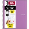 Five Star Spiral Notebook + Study App, 3 Subject, Wide