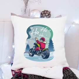 GRAVURZEILE Cushion with Christmas Motif - Cool Santa - Christmas Decoration - Gifts for Men and Women - For Secret Santa and as a Gift for Him and Him - With Filling