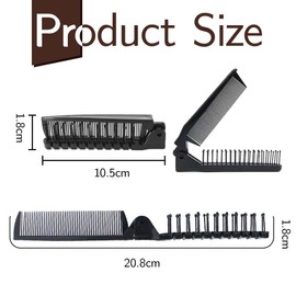 GHPKOTW Pack of 2 Foldable Comb, Folding Comb, Pocket Comb, Compact Hair Brush, for Children, Women, Men, Portable Travel Hair Brush, Lightweight Design, Durable Comb, for All Hair Types