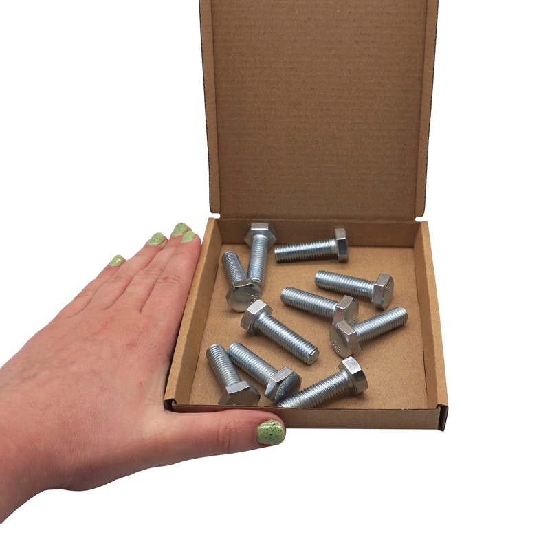 (Pack of 10) DIN 933 Steel Hex Bolts M10 x