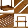 Utoplike Teak Shower Caddy Shelf, Standing Shower Organizer for Bathroom