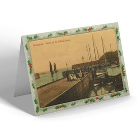 CHRISTMAS CARD - Vintage Scotland - Stonehaven. Return of the Fishing Boats