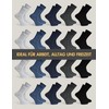 Basic Treasure 20 Pairs Men's Cotton Socks Black or Blue