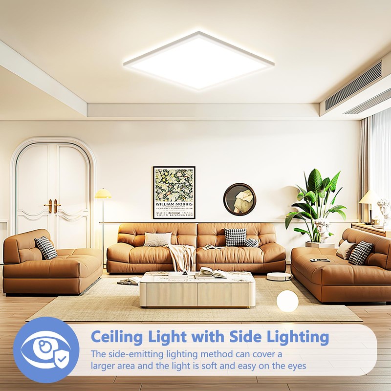 LED Ceiling Light Living Room 4000K-24W-2800LM, IP44 Waterproof Modern Simple