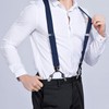 NICENEEDED 8 PCS Suspender Genuine Leather Strips, 9.4 Inch Black