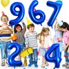 40 Inch Dark Blue Foil Number Balloons, Large 3 Number