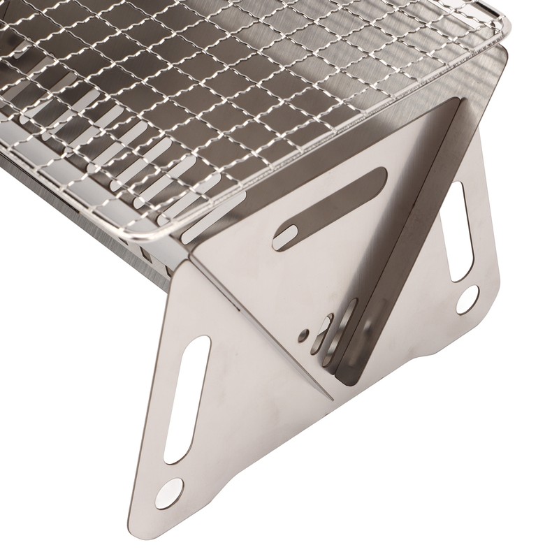 Folding BBQ Grill Heat Resistant Stainless Steel Collapsible Charcoal Grill