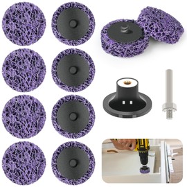 OBA CSD Scheibe, 10 Stück Schleifscheiben 50mm (2 inch), Rostumwandler & Radnabenschleifer, Nylongewebe für Metall Polieren, Rostentfernung, Farb- & Oxidlöser, Lila