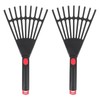 Veemoon 2PCS Garden Rake Small,13.4Inch Hand Leaf Rake Garden Tools