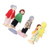 Wooden Dollhouse People for Kids Movable Cultivate Imagination Doll House