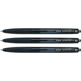 Pilot Super Grip g Retractable Ballpoint Pen Set of 6 Medium Black