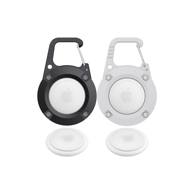 Ultra-Durable AirTag Holder with Carabiner - 2 Pack