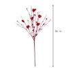 JINGHONG Valentine’s Day Gifts,6 Pcs Artificial Berry Flower Stems Red