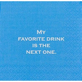 Mary Phillips Cocktail Napkins-My favorite drink is the next one.