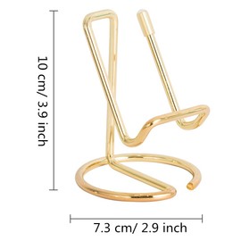 Cell Phone Iron Stand Holder, Rose Gold Universal Portable Tablets Holder, Compatible with All Mobile Phones by HubHnb (Golden)