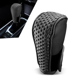 Nowkont 1 PC Car Gear Shifting Knob Cover, 2.75In x 4.72In Vehicle Interior Decoration Accessories, Anti-Slip Anti-Scratch Design, Universal Automotive Shifter Knobs Cover for Car SUV Truck (Black)
