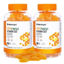 NZ Origin VitaFresh Vitamin C+D 3000mg x 100 Gummies x 2 / 엔젯오리진 비타프레쉬 비타민C+D 3000mgX100구미X2