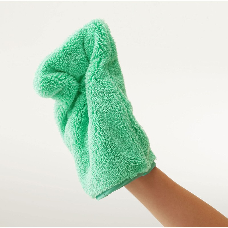 Yamazaki Sangyo 194308 DU799-000X-MB-G Microfiber Mitten, Thick, Water Absorbent, Wiping,