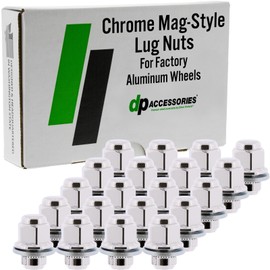 DPAccessories Lug Nuts Compatible with 2013 Infiniti JX35 | Chrome OEM Style | for Factory Aluminum Wheels Only | Set of 20 Wheel Nuts | DINJX301F-CH/1